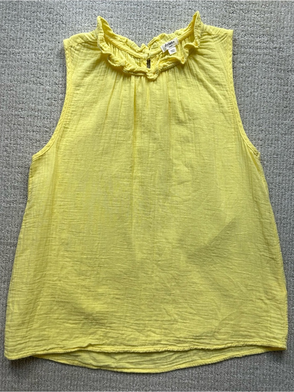 dylan Sunny Yellow Ruffle Tank